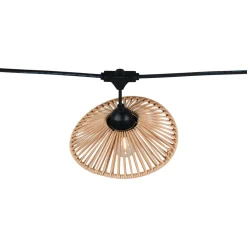 Outlet Trio Valoketju Chain 6m E27x10, paperinaruvarjostin, mattamusta/ruskea