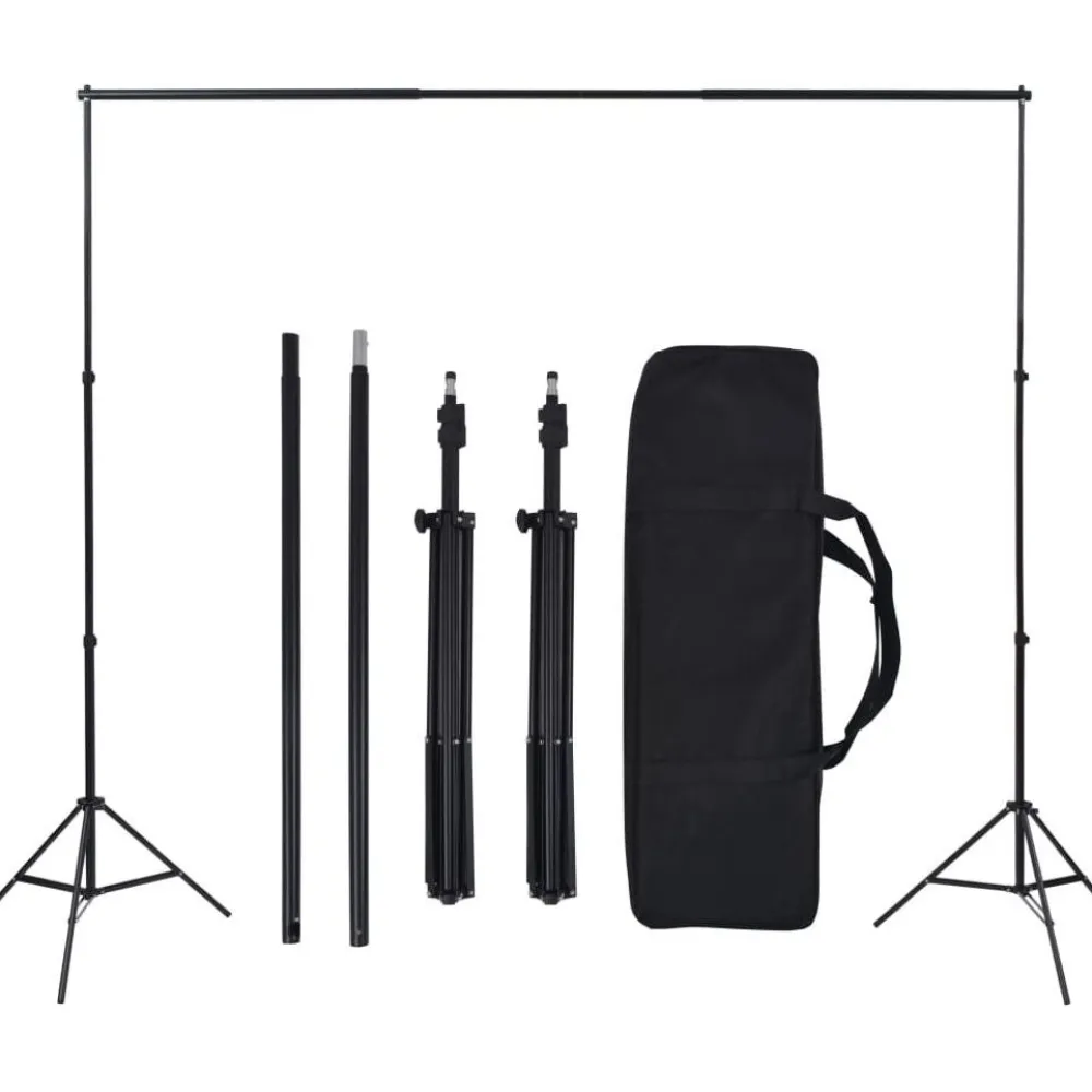 Sale FinePRICE Valokuvastudiosarja softbox-valot ja taustakankaat