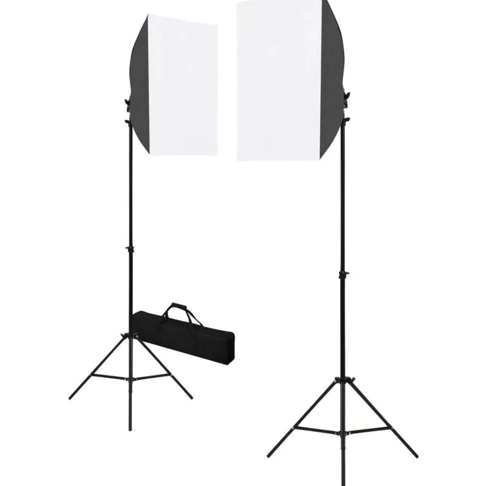 Sale FinePRICE Valokuvastudiosarja softbox-valot ja taustakankaat