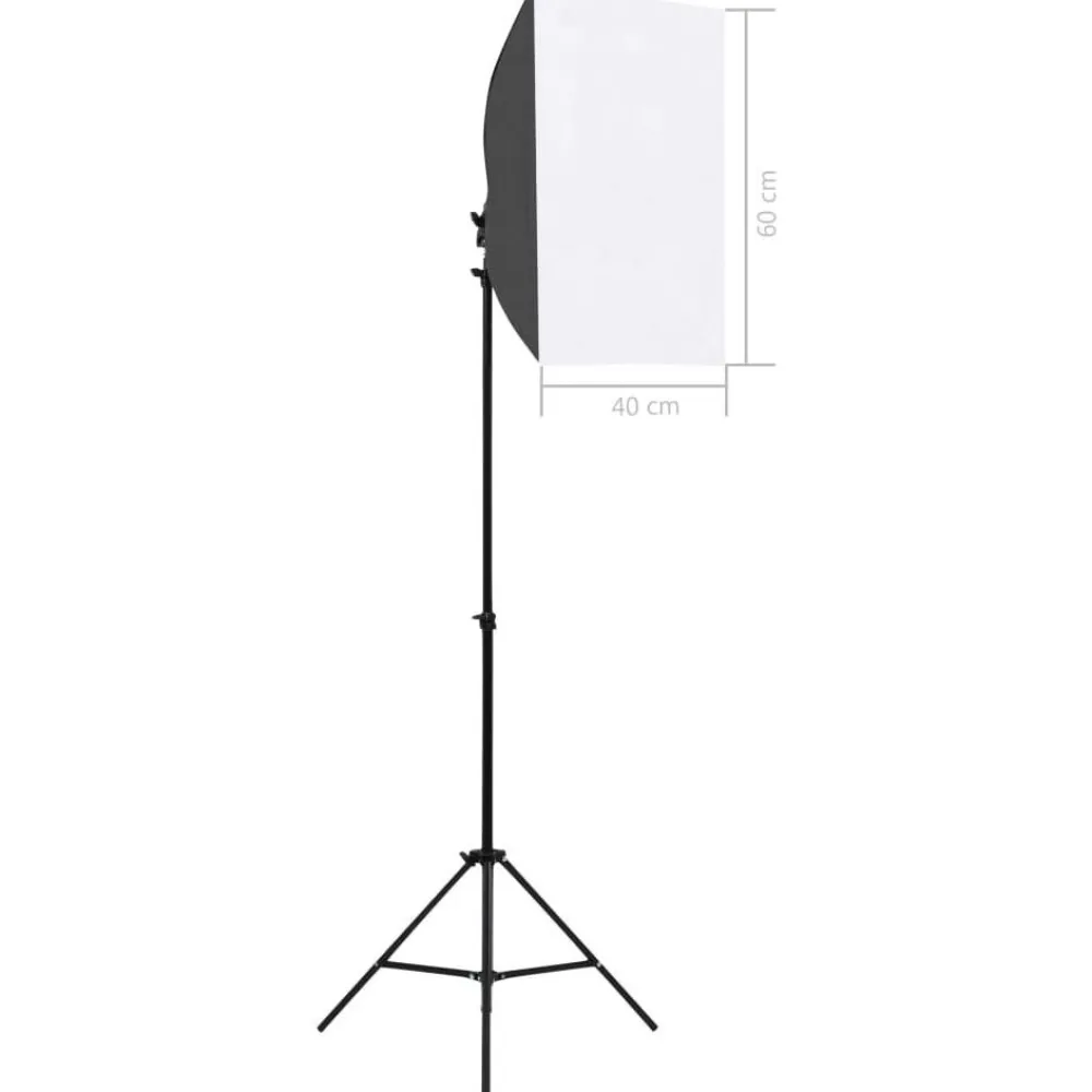 Best FinePRICE Valokuvastudiosarja 3 softbox-valoilla ja taustakankaalla