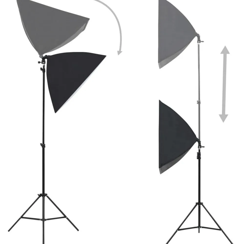 Best FinePRICE Valokuvastudiosarja 6 softbox-valoilla ja taustakankaalla