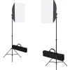 Sale FinePRICE Valokuvastudiosarja 4 softbox-valoilla ja taustakankaalla