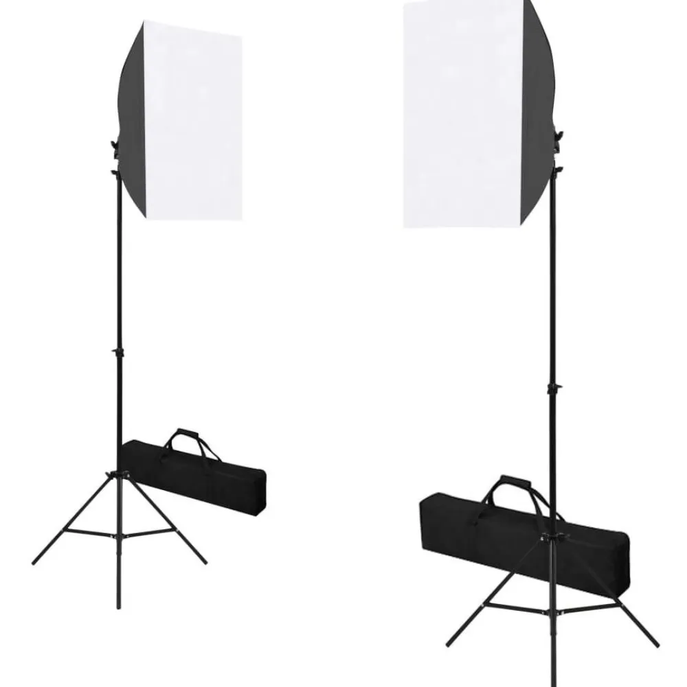 Sale FinePRICE Valokuvastudiosarja 4 softbox-valoilla ja taustakankaalla