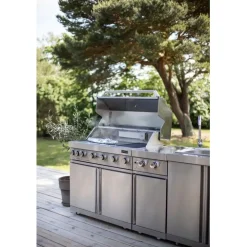 Sale Myoutdoorkitchen Vapaasti seisova kaasugrilli Classic Line Stainless, 6 poltinta ja infrapunalämpö, rst