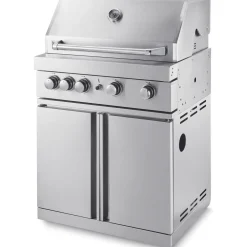 New Myoutdoorkitchen Vapaasti seisova kaasugrilli 4 poltinta ja infrapunalämmitin Stainless Collection
