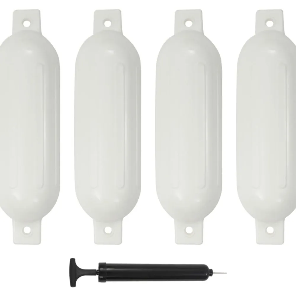 FinePRICE Veneen lepuuttaja, 4 kpl, valkoinen, 51x14 cm, PVC