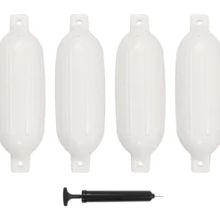 FinePRICE Veneen lepuuttaja, 4 kpl, valkoinen, 58,5x16,5 cm, PVC