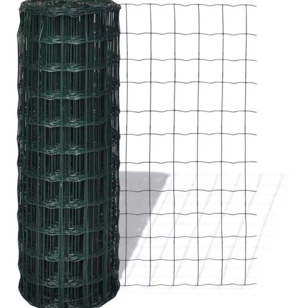 Best FinePRICE Verkkoaita teräs silmäkoko 100x100mm 25x1.2m vihreä