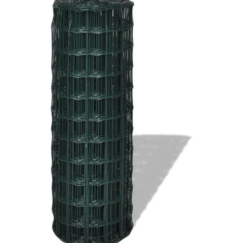 Best FinePRICE Verkkoaita teräs silmäkoko 100x100mm 25x1.2m vihreä