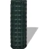 FinePRICE Verkkoaita teräs silmäkoko 100x100mm 25x0.8m vihreä