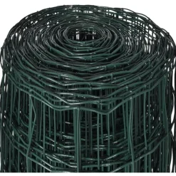 FinePRICE Verkkoaita teräs silmäkoko 100x100mm 25x0.8m vihreä