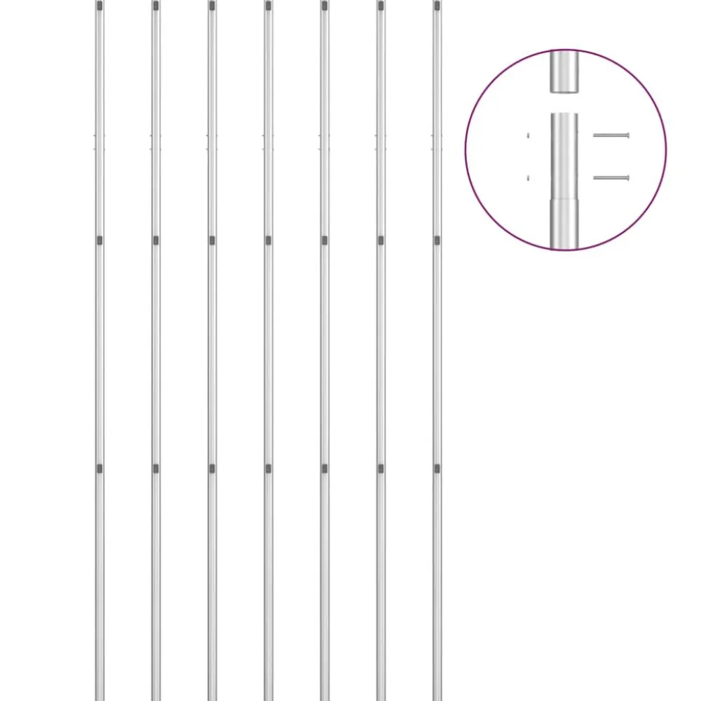 New FinePRICE Verkkoaita tolpilla galvanoitu teräs 15x1,5 m hopea