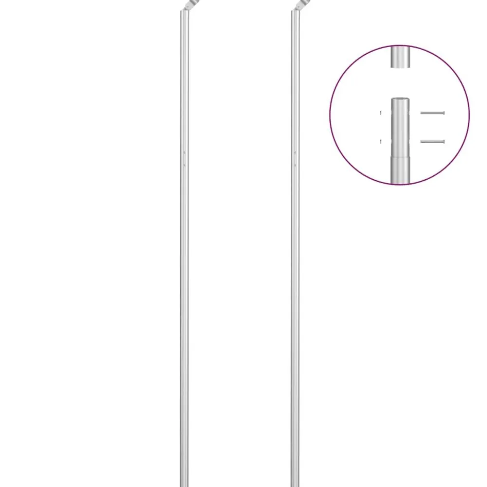 New FinePRICE Verkkoaita tolpilla galvanoitu teräs 15x1,5 m hopea