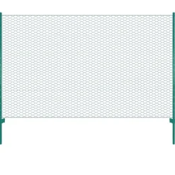 Clearance FinePRICE Verkkoaita tolpilla teräs 25x2m silmäkoko 13mm vihreä