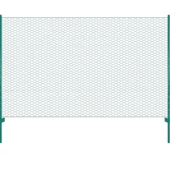 Clearance FinePRICE Verkkoaita tolpilla teräs 25x1.5m silmäkoko 13mm vihreä