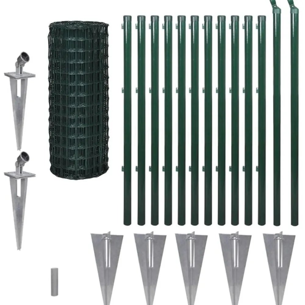 Online FinePRICE Verkkoaita tolppa+maapiikki teräs 25x1.0m vihreä
