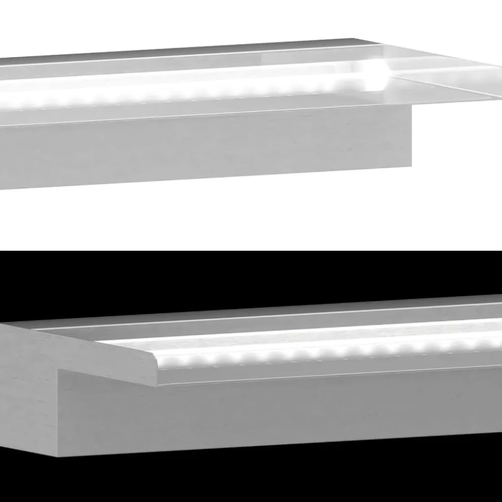 Clearance FinePRICE Vesiputous suihkulähde LED-valoilla ruostumatonta terästä 110cm