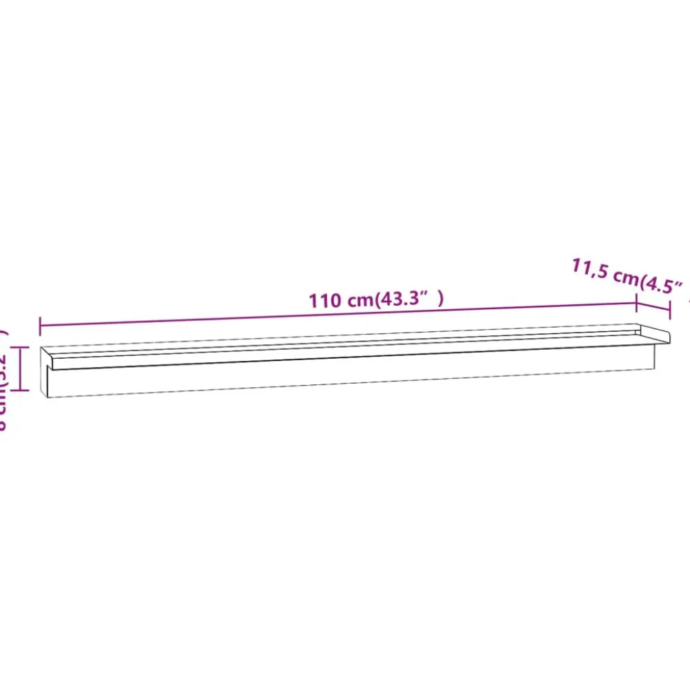 Clearance FinePRICE Vesiputous suihkulähde LED-valoilla ruostumatonta terästä 110cm