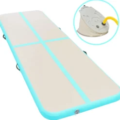 FinePRICE Voimistelumatto, täytettävä, pumpulla, 300x100x10cm, PVC, vihreä