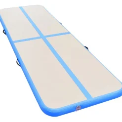 Online FinePRICE Voimistelumatto, täytettävä, pumpulla, 500x100x10cm, PVC, sininen