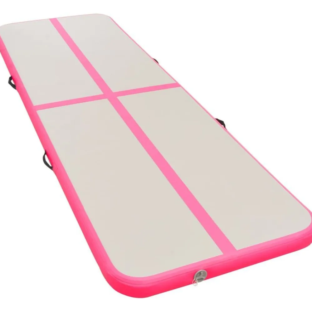 Online FinePRICE Voimistelumatto, täytettävä, pumpulla, 800x100x10cm, PVC, pinkki