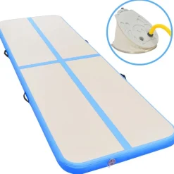 Best FinePRICE Voimistelumatto, täytettävä, pumpulla, 800x100x10cm, PVC, sininen