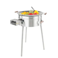 Best GrillSymbol Wokkisetti PRO-545 inox Ø54 cm kaasupoltin säädinletkusetti