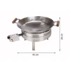 Online GrillSymbol Wokkisetti PRO-450-INOX Ø 45 cm D-300 kaasupoltin säädinletkusetti teräs