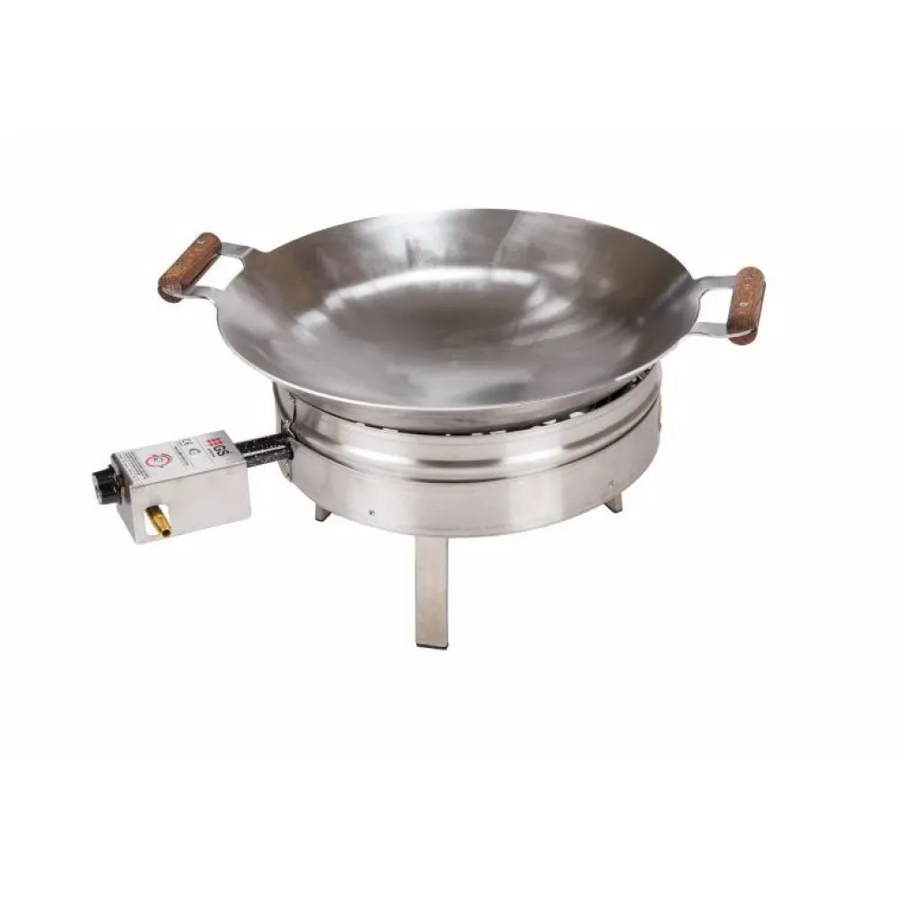 Online GrillSymbol Wokkisetti PRO-450-INOX Ø 45 cm D-300 kaasupoltin säädinletkusetti teräs