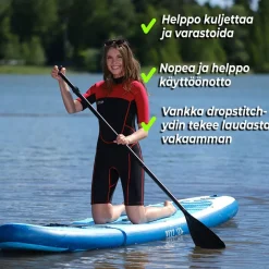 Hot Deep Sea 2x SUP-lautasetti Kayak Pro ilmatäytteinen 300 cm 15 PSI sininen