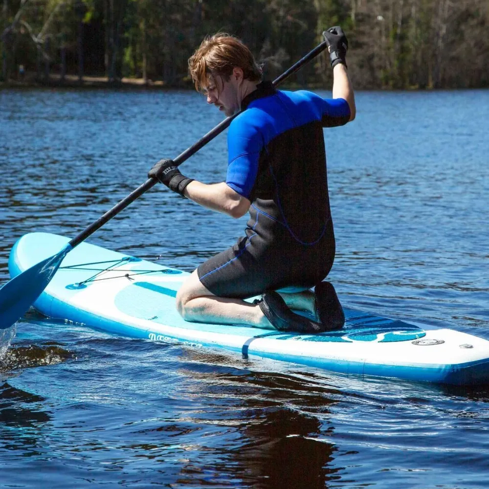 Hot Deep Sea 2x SUP-lautasetti Kayak Pro ilmatäytteinen 300 cm 15 PSI sininen