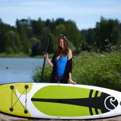 Hot Deep Sea 2x SUP-lautasetti Pro ilmatäytteinen 300 cm 15 PSI limenvihreä