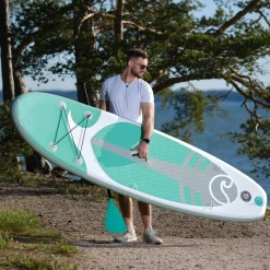 Online Deep Sea 2x SUP-lautasetti Standard ilmatäytteinen 275 cm 15 PSI vihreä