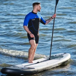 Deep Sea 2x SUP-lautasetti XXL ilmatäytteinen 330 cm 15 PSI musta/valkoinen